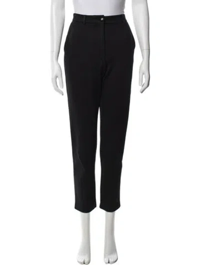 Pre-owned Dolce & Gabbana Virgin Wool Skinny Leg Pants In Black