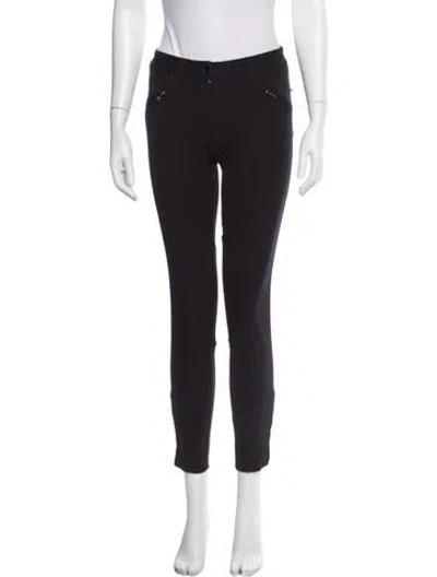 Pre-owned Dolce & Gabbana Virgin Wool Skinny Leg Pants In Black