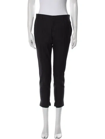 Pre-owned Dolce & Gabbana Virgin Wool Skinny Leg Pants In Blue
