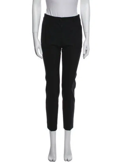 Pre-owned Dolce & Gabbana Virgin Wool Skinny Leg Pants In Blue