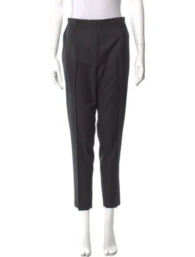 Pre-owned Dolce & Gabbana Virgin Wool Skinny Leg Pants In Gray