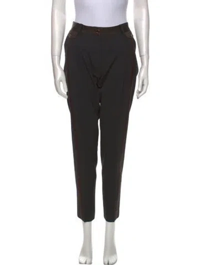 Pre-owned Dolce & Gabbana Virgin Wool Skinny Leg Pants In Gray