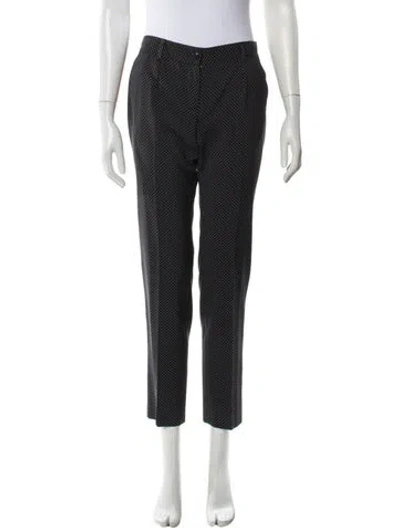 Pre-owned Dolce & Gabbana Virgin Wool Skinny Leg Pants In Gray