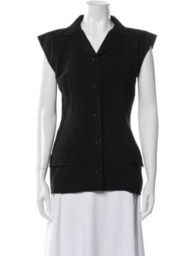 Pre-owned Dolce & Gabbana Virgin Wool Sleeveless Top In Gray