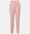 Dolce & Gabbana Virgin Wool Slim Pants In Pink