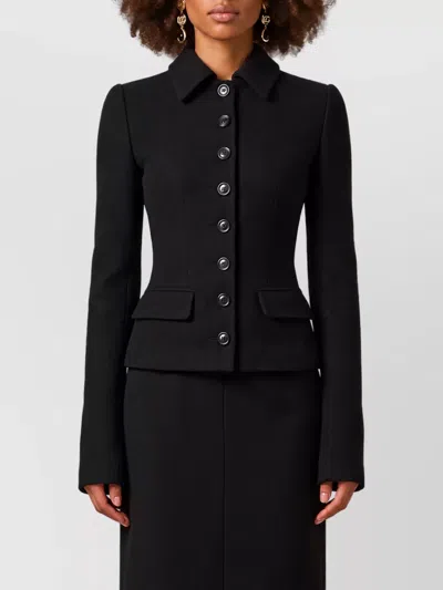 Dolce & Gabbana Virgin Wool Slim-fit Single-breasted Coat