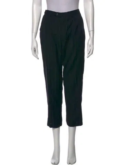 Pre-owned Dolce & Gabbana Virgin Wool Straight Leg Pants In Black