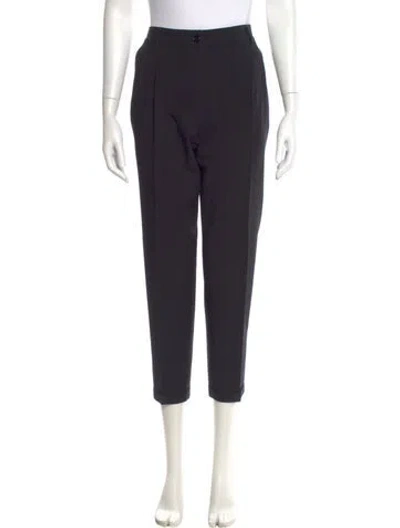 Pre-owned Dolce & Gabbana Virgin Wool Straight Leg Pants In Black