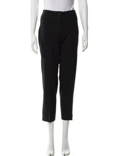Pre-owned Dolce & Gabbana Virgin Wool Straight Leg Pants In Black