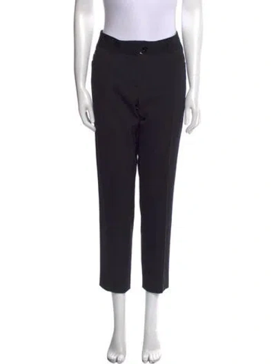 Pre-owned Dolce & Gabbana Virgin Wool Straight Leg Pants In Black