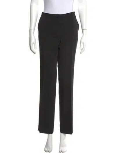 Pre-owned Dolce & Gabbana Virgin Wool Straight Leg Pants In Black
