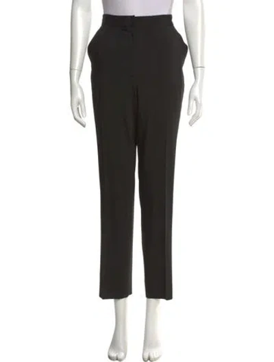 Pre-owned Dolce & Gabbana Virgin Wool Straight Leg Pants In Black