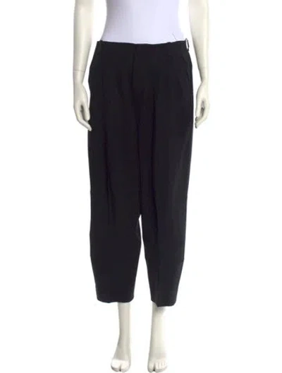 Pre-owned Dolce & Gabbana Virgin Wool Straight Leg Pants In Black