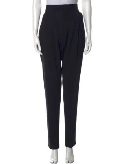 Pre-owned Dolce & Gabbana Virgin Wool Straight Leg Pants In Black