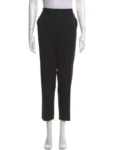 Pre-owned Dolce & Gabbana Virgin Wool Straight Leg Pants In Black