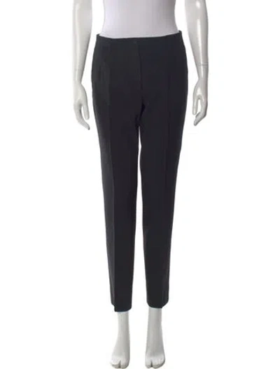 Pre-owned Dolce & Gabbana Virgin Wool Straight Leg Pants In Black