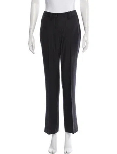 Pre-owned Dolce & Gabbana Virgin Wool Straight Leg Pants In Black