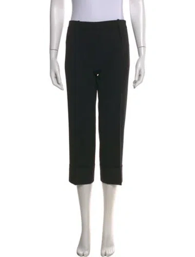 Pre-owned Dolce & Gabbana Virgin Wool Straight Leg Pants In Black