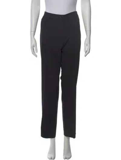 Pre-owned Dolce & Gabbana Virgin Wool Straight Leg Pants In Black