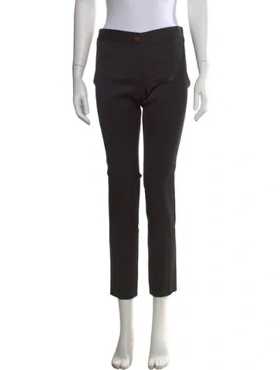 Pre-owned Dolce & Gabbana Virgin Wool Straight Leg Pants In Black