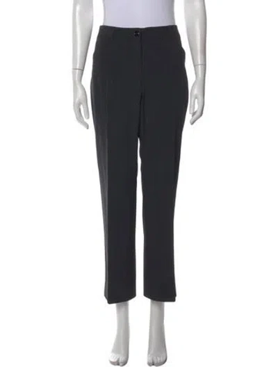Pre-owned Dolce & Gabbana Virgin Wool Straight Leg Pants In Black