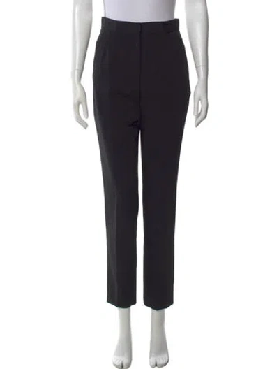 Pre-owned Dolce & Gabbana Virgin Wool Straight Leg Pants In Black