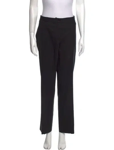Pre-owned Dolce & Gabbana Virgin Wool Straight Leg Pants In Black