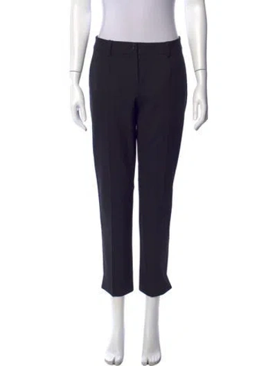 Pre-owned Dolce & Gabbana Virgin Wool Straight Leg Pants In Black