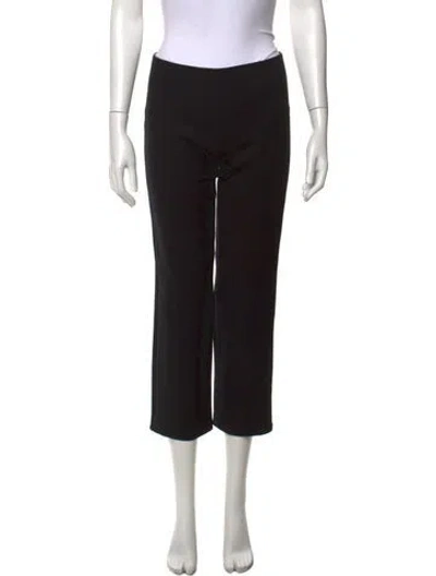 Pre-owned Dolce & Gabbana Virgin Wool Straight Leg Pants In Black