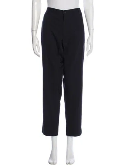 Pre-owned Dolce & Gabbana Virgin Wool Straight Leg Pants In Black