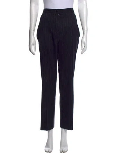 Pre-owned Dolce & Gabbana Virgin Wool Straight Leg Pants In Black
