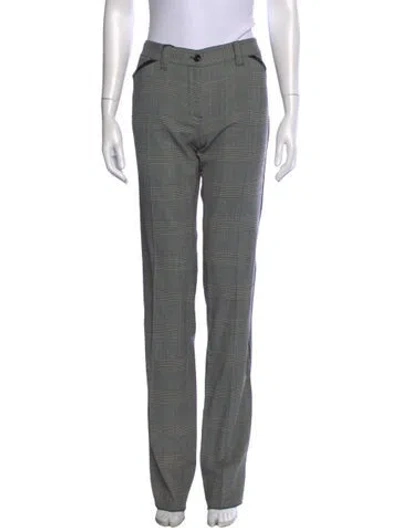 Pre-owned Dolce & Gabbana Virgin Wool Straight Leg Pants In Black