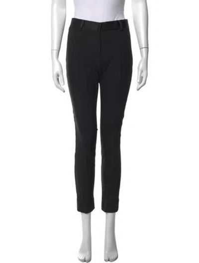 Pre-owned Dolce & Gabbana Virgin Wool Straight Leg Pants In Black