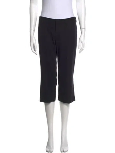 Pre-owned Dolce & Gabbana Virgin Wool Straight Leg Pants In Black