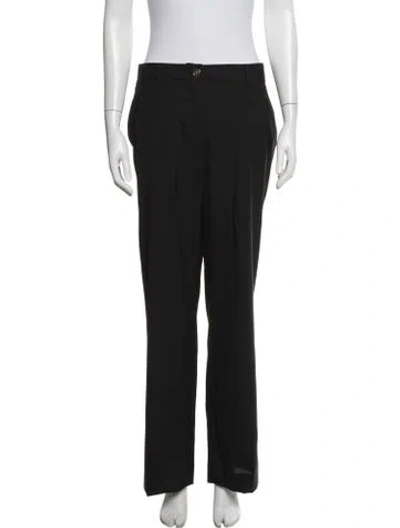 Pre-owned Dolce & Gabbana Virgin Wool Straight Leg Pants In Black