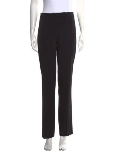 Pre-owned Dolce & Gabbana Virgin Wool Straight Leg Pants In Black
