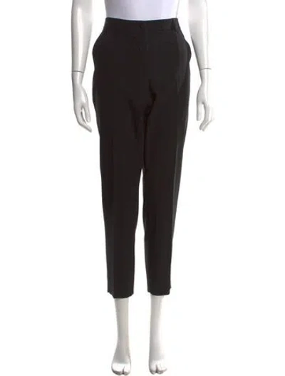 Pre-owned Dolce & Gabbana Virgin Wool Straight Leg Pants In Black