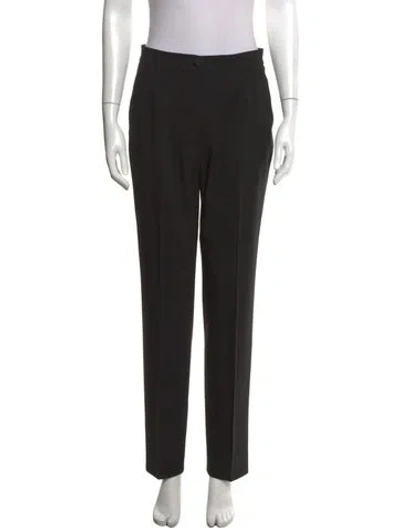 Pre-owned Dolce & Gabbana Virgin Wool Straight Leg Pants In Black