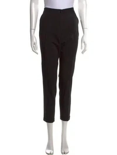 Pre-owned Dolce & Gabbana Virgin Wool Straight Leg Pants In Black