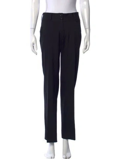Pre-owned Dolce & Gabbana Virgin Wool Straight Leg Pants In Black