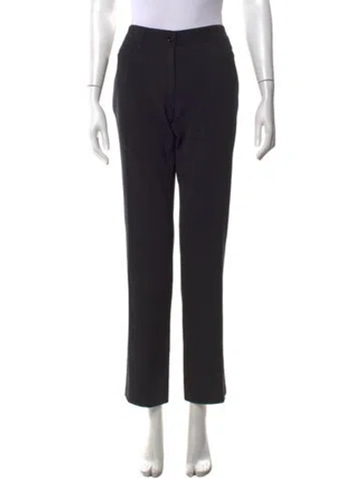 Pre-owned Dolce & Gabbana Virgin Wool Straight Leg Pants In Black