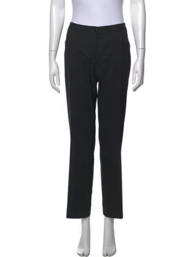 Pre-owned Dolce & Gabbana Virgin Wool Straight Leg Pants In Black