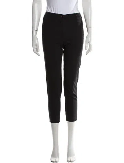 Pre-owned Dolce & Gabbana Virgin Wool Straight Leg Pants In Black