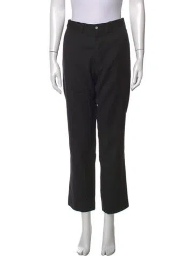 Pre-owned Dolce & Gabbana Virgin Wool Straight Leg Pants In Black