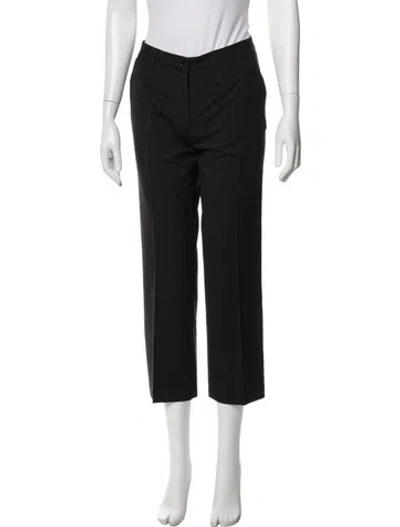 Pre-owned Dolce & Gabbana Virgin Wool Straight Leg Pants In Black