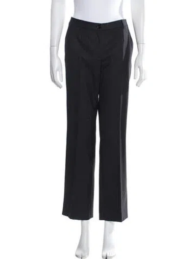 Pre-owned Dolce & Gabbana Virgin Wool Straight Leg Pants In Black