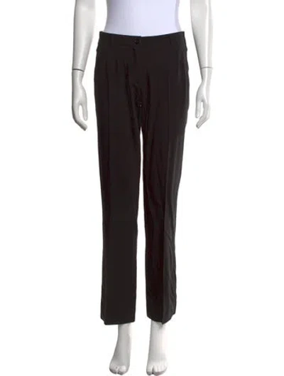 Pre-owned Dolce & Gabbana Virgin Wool Straight Leg Pants In Black