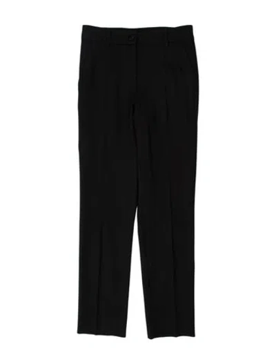 Pre-owned Dolce & Gabbana Virgin Wool Straight Leg Pants In Blue