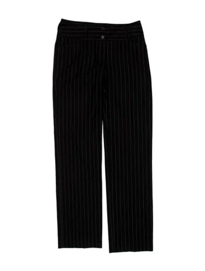 Pre-owned Dolce & Gabbana Virgin Wool Straight Leg Pants In Blue