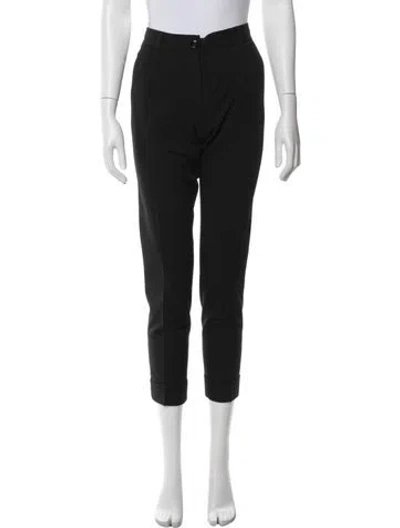 Pre-owned Dolce & Gabbana Virgin Wool Straight Leg Pants In Blue